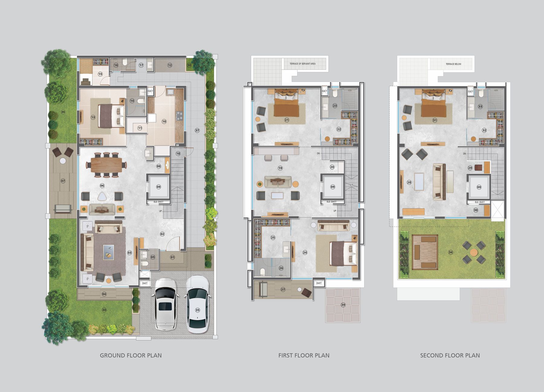 The North Park — Type B 4 BHK Unit Plan