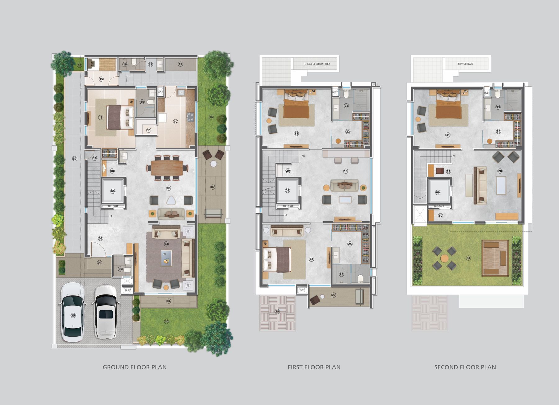 The North Park — Type C 4 BHK Unit Plan