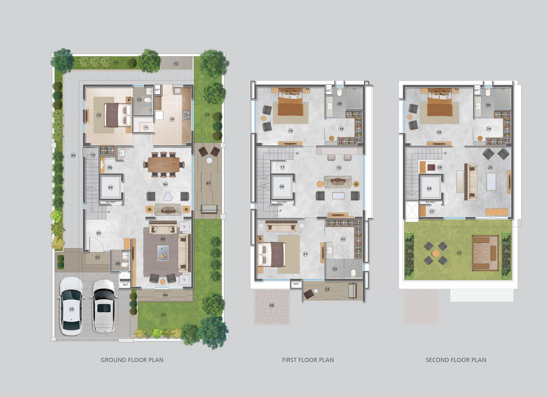 The North Park — Type C1 4 BHK Unit Plan