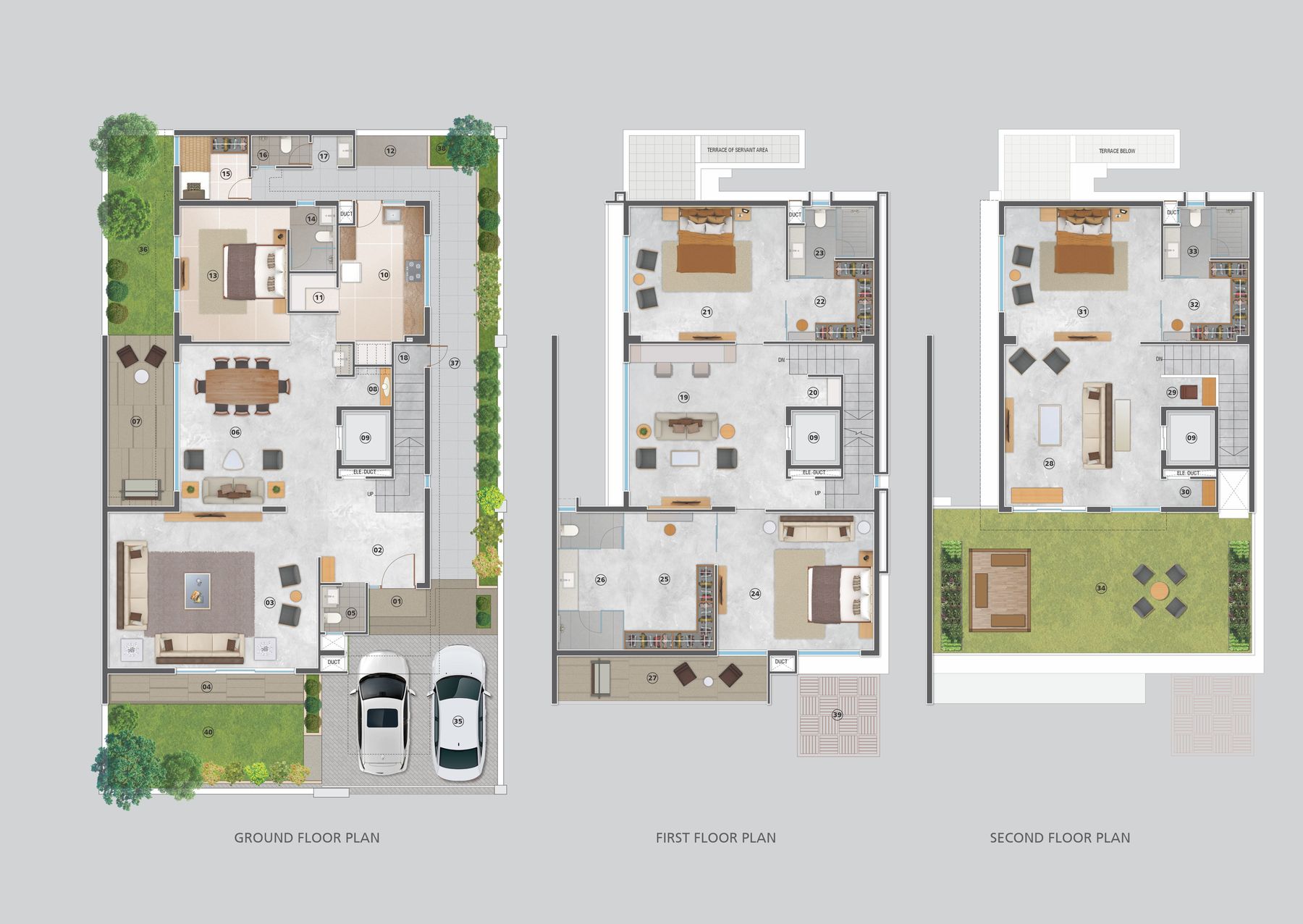The North Park — Type D 4 BHK Unit Plan