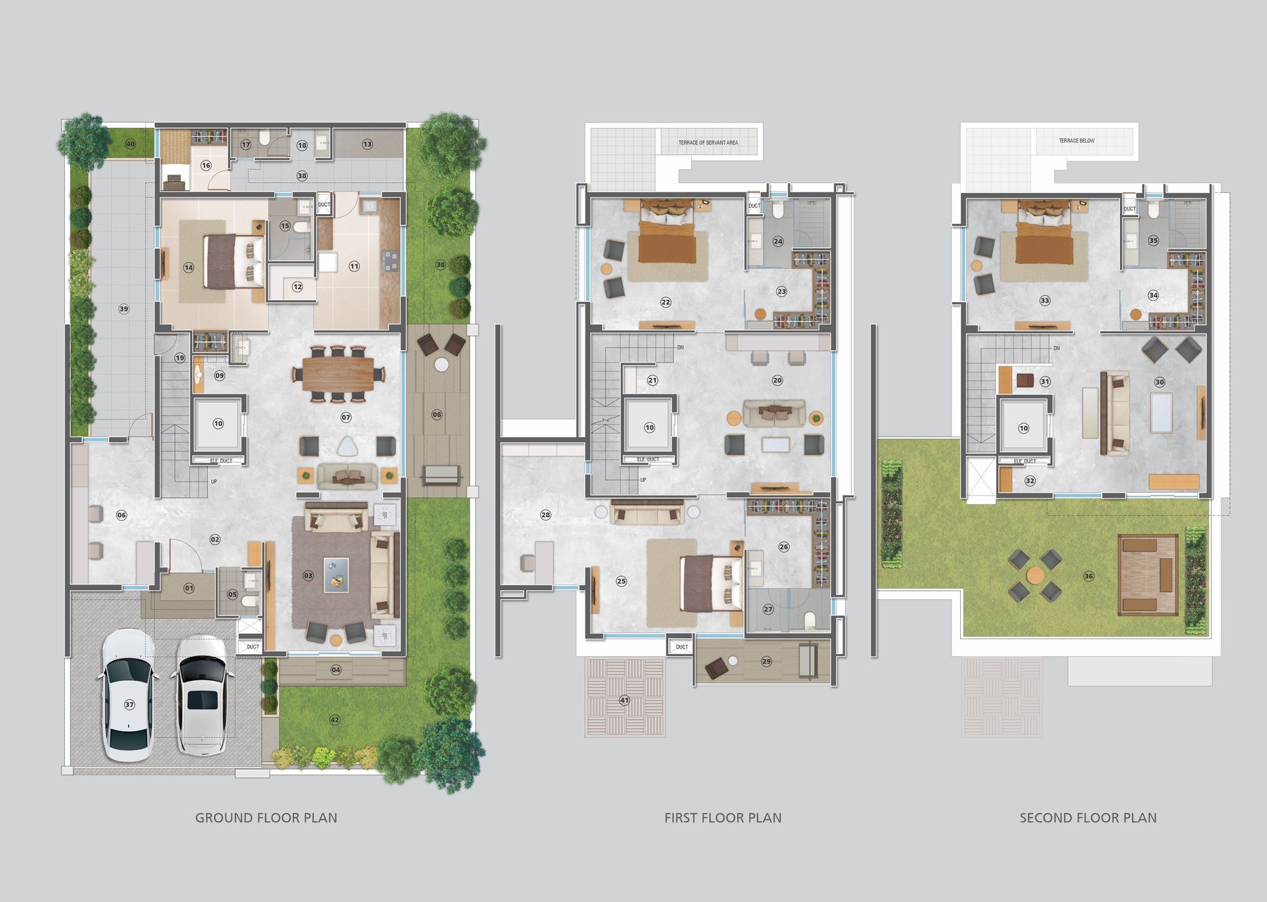The North Park — Type E 4 BHK Unit Plan