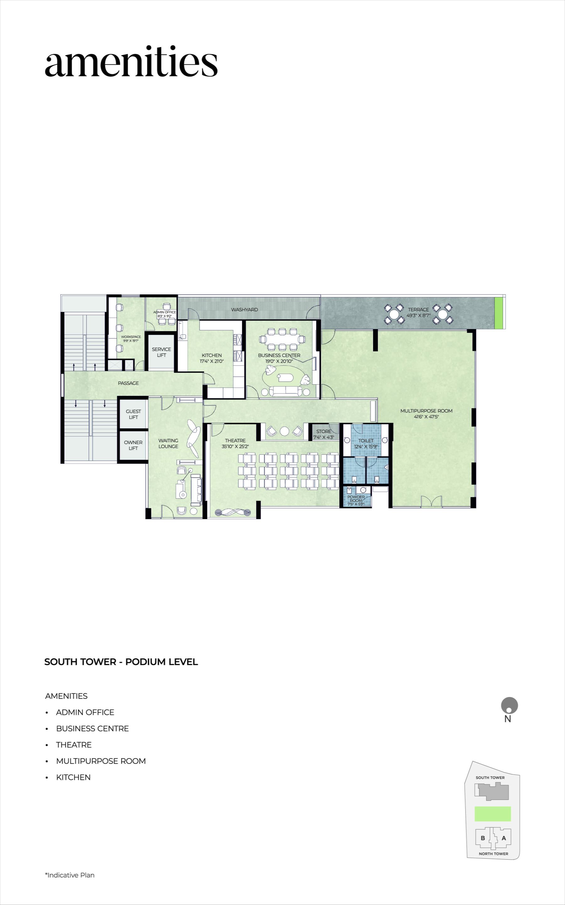 The Storeys Golf Coast — Amenities Plan 2