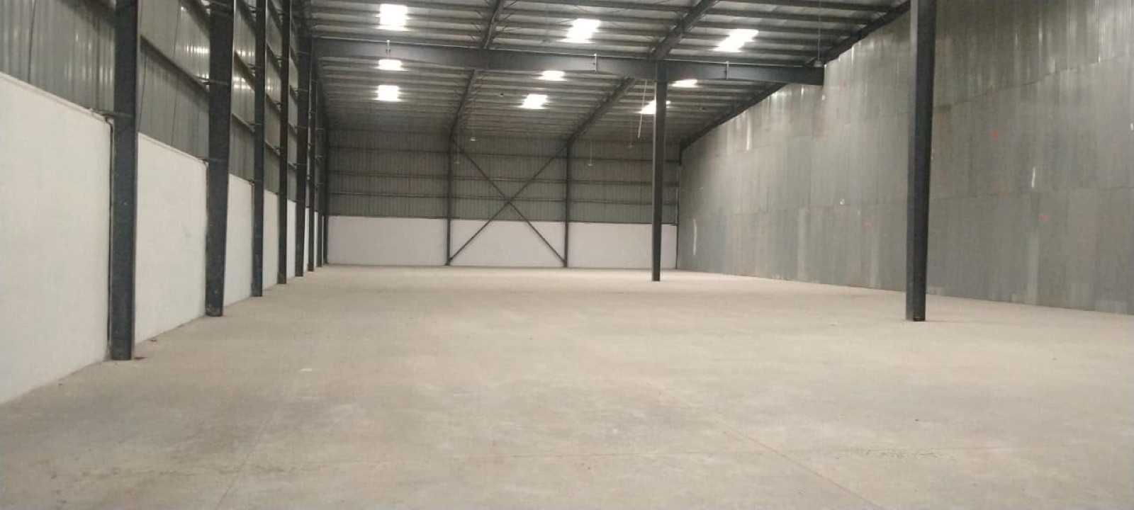 Warehouse in Kanera, Ahmedabad — interior view