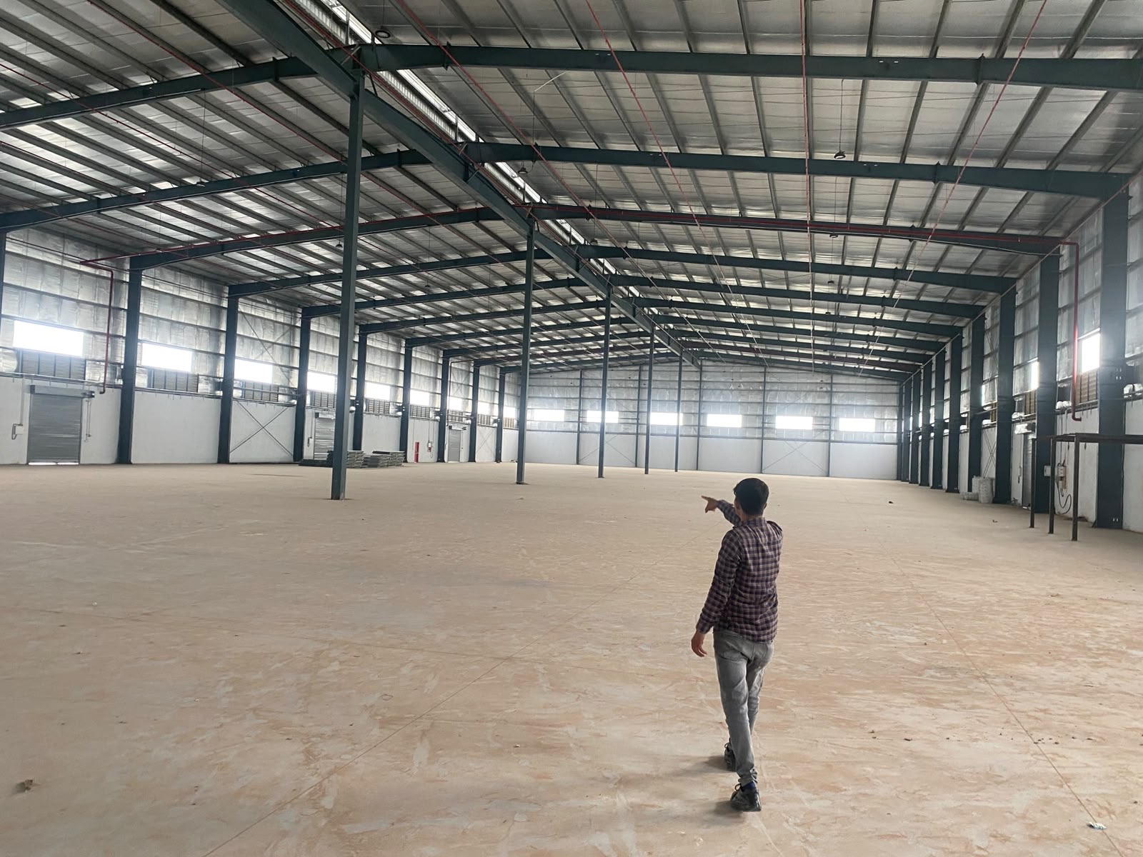 Warehouse in Sanathal, Ahmedabad — interior view