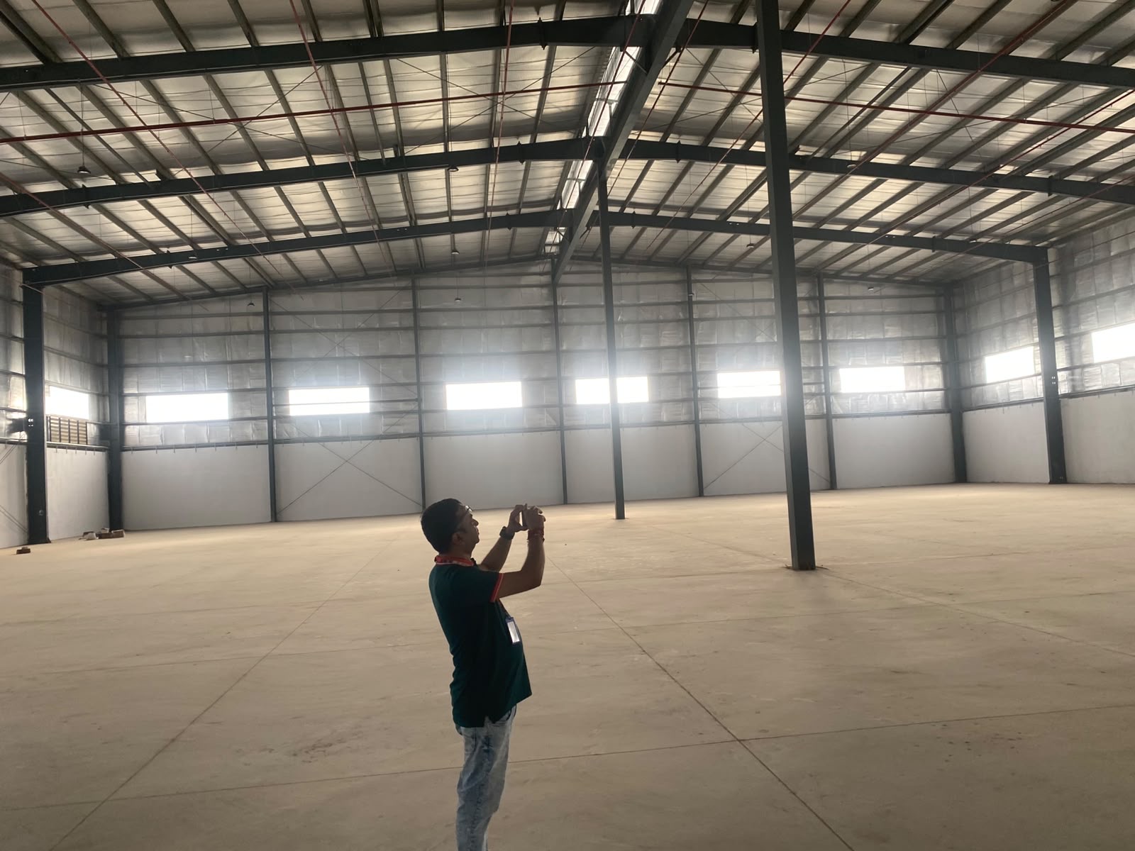 Warehouse in Vavdi, Ahmedabad — interior view